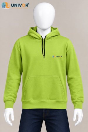 Premium Unisex Non Zipper Hooded Sweatshirt – Lime Green