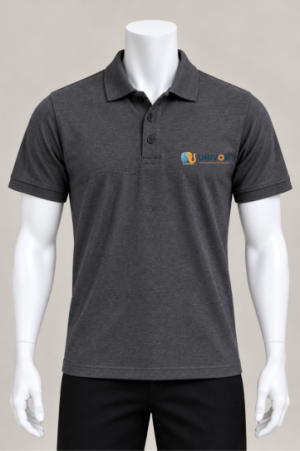 Premium Unisex Polo Uniform – Charcoal Grey