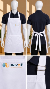 Premium White Adjustable Work Apron