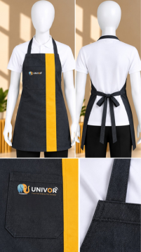 Premium Black Yellow Work Apron